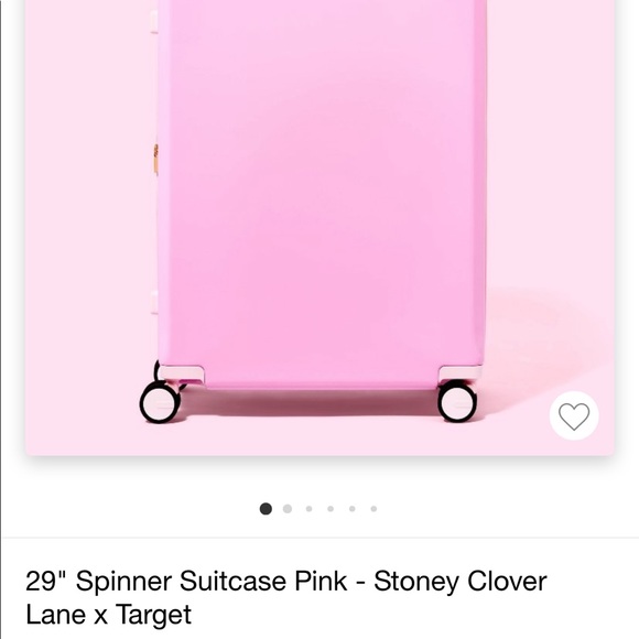 Stoney Clover Lane x Target 29” large pink spinner suitcase BNWT - Picture 2 of 10